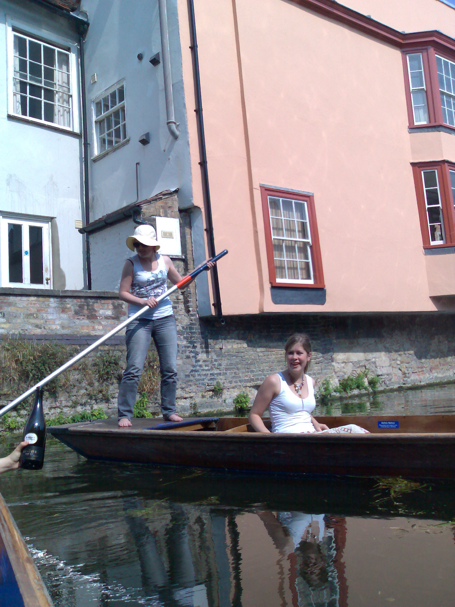 Jude punting in the deepest part of the Cam